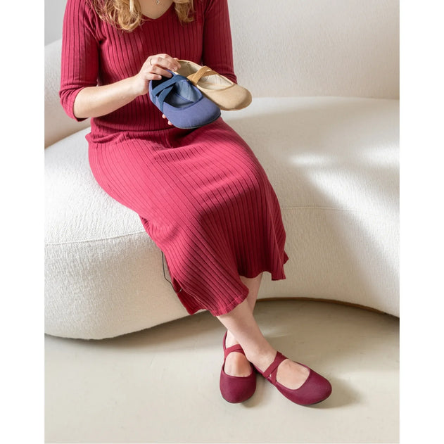 Aurora Ballerinas Bordeaux