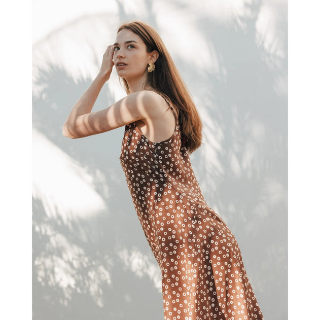 Famara Bubble Dress Brown