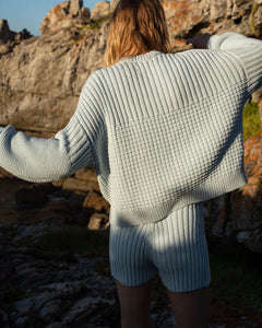 Delčia Cotton Sweater Dew Light Blue