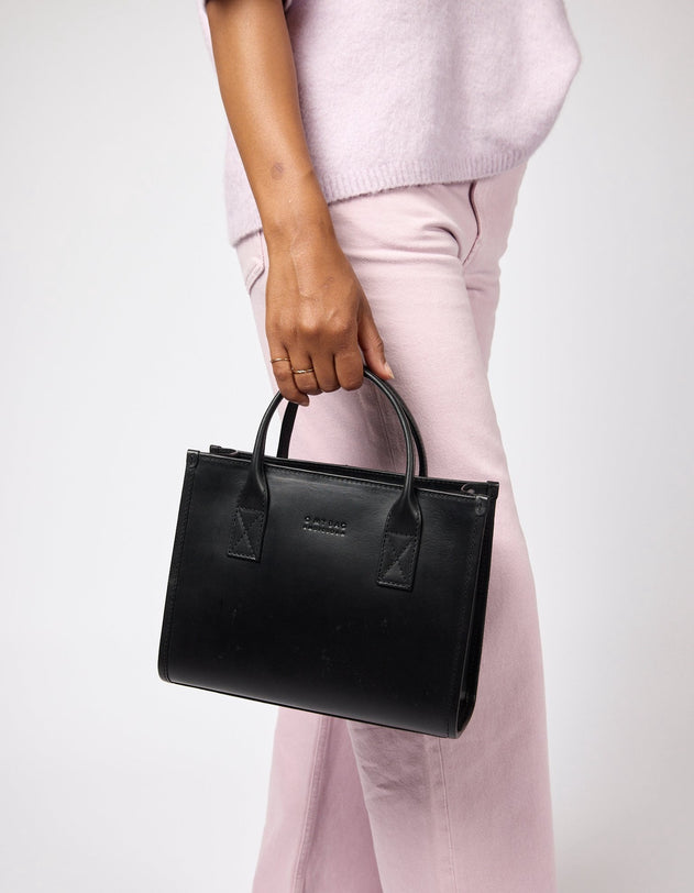 Jackie Tasriem Midi Leer Zwart