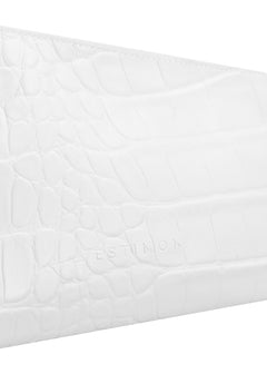 Sliced Baguette Bag Croco White