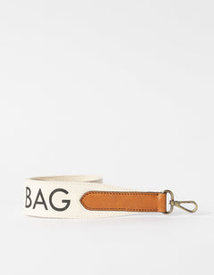 Shoulder Canvas Logo Tasriem Wit & Cognac