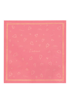 L'amour Silk Scarf Pink