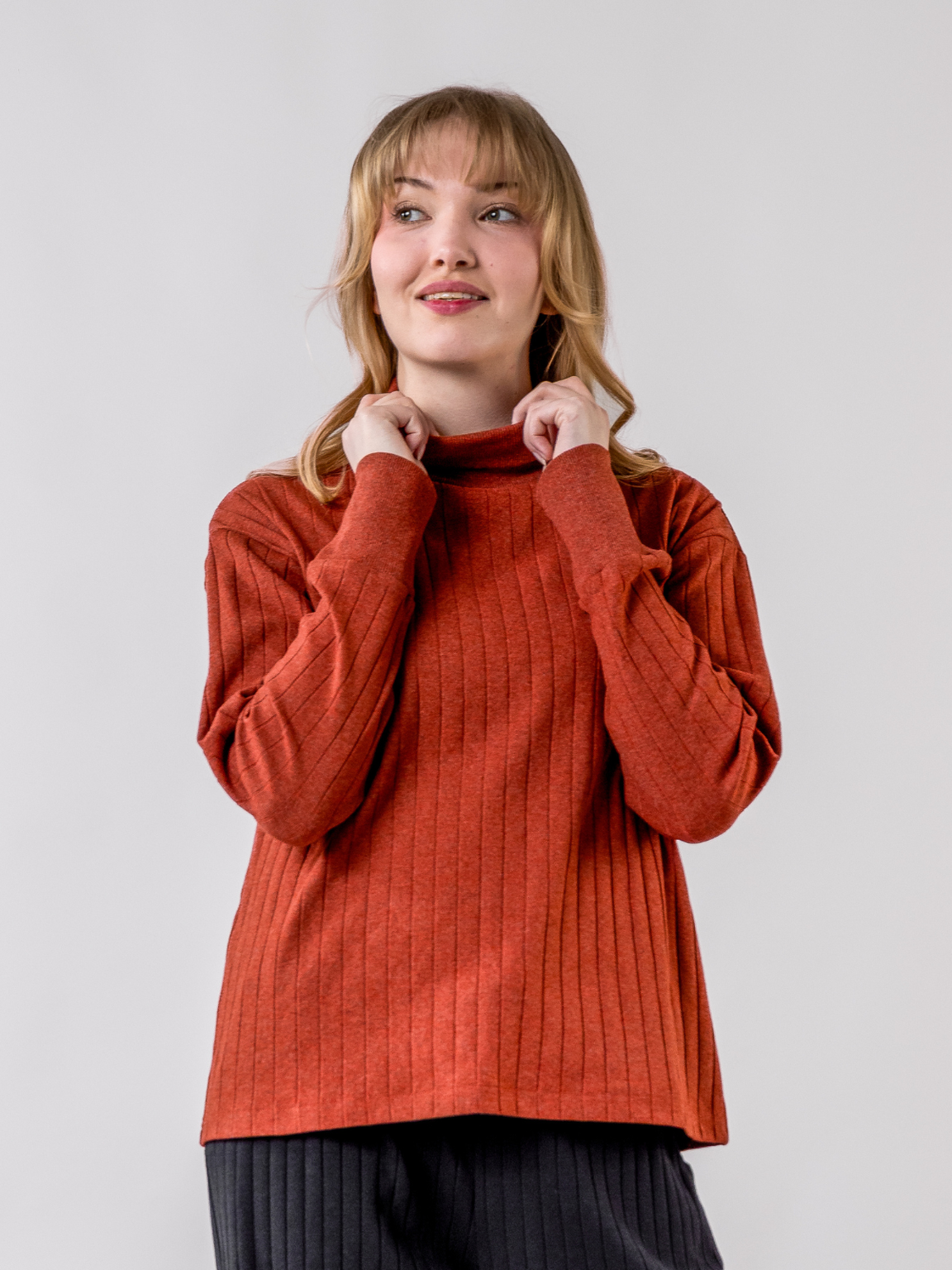 Aalis Ribb Shirt Mecca Orange