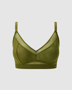 Mesh Support Bra Olive