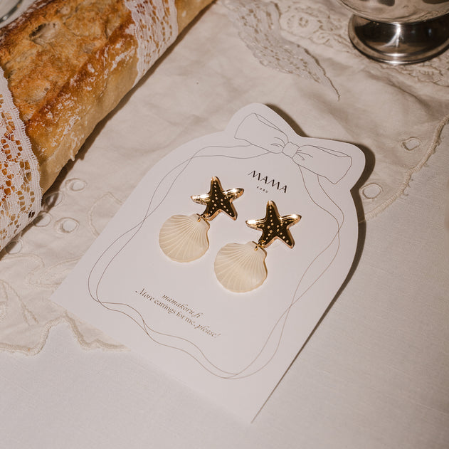 Meritähti Simpukka Earrings