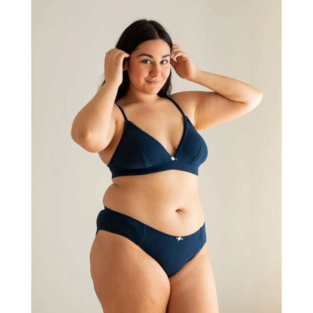 Clotsy Brand Organic Cotton Bra Marine