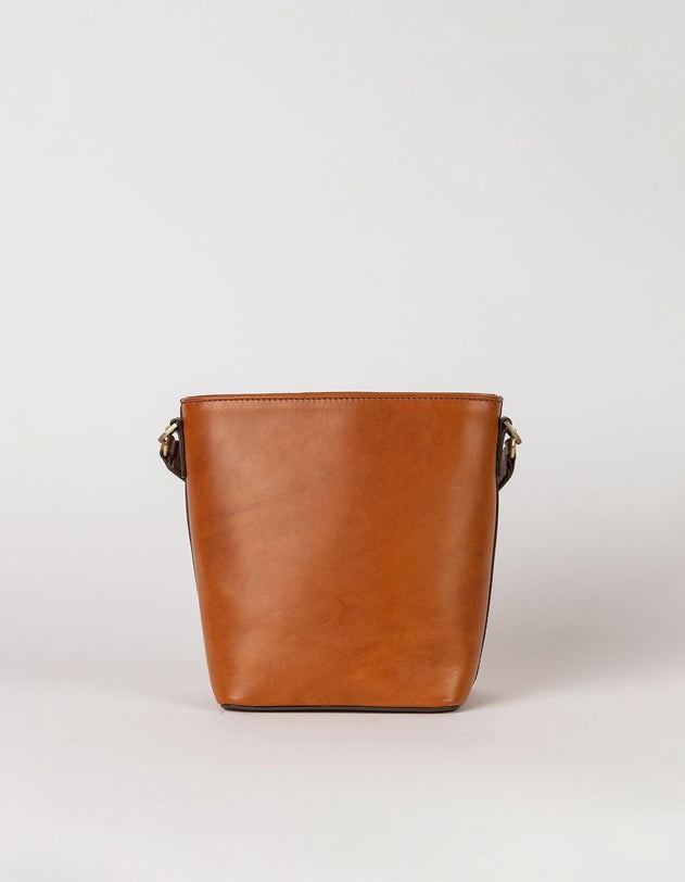 Bobbi Midi Bucket tas Cognac, Classic leer