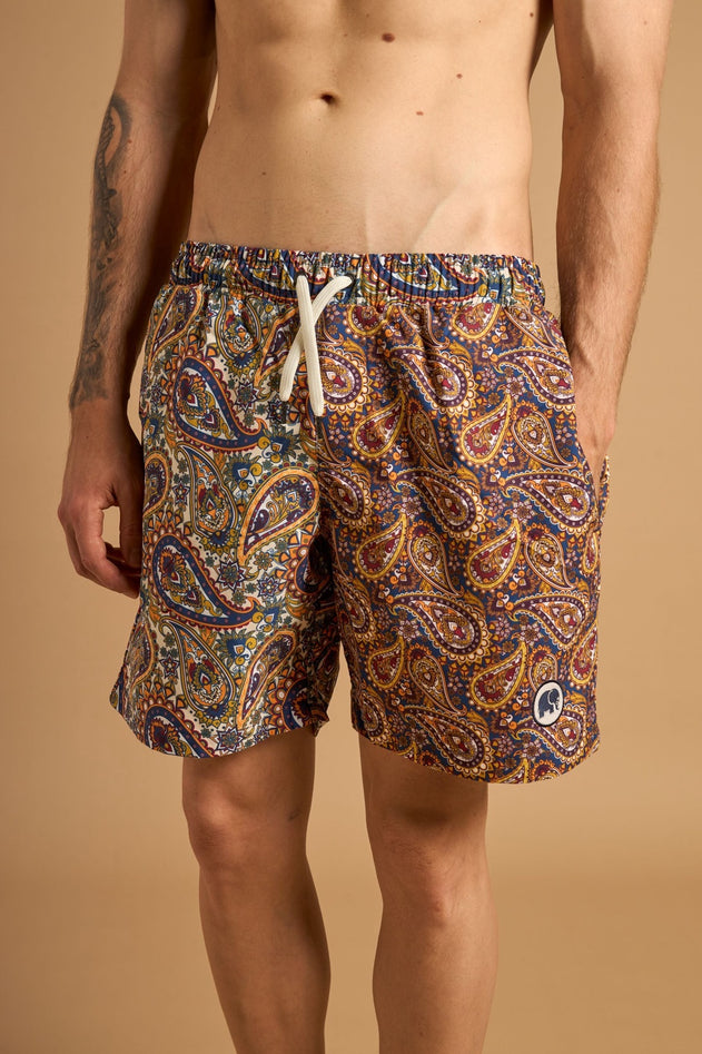 Ocean Paisley Zwemshort Groen
