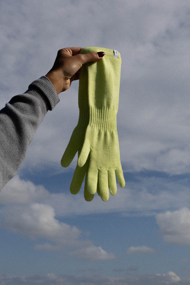 Via Merino Wool Gloves Limone