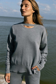 Rotondo Merino Jumper Light Grey