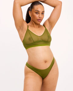 Mesh Balconette Olive