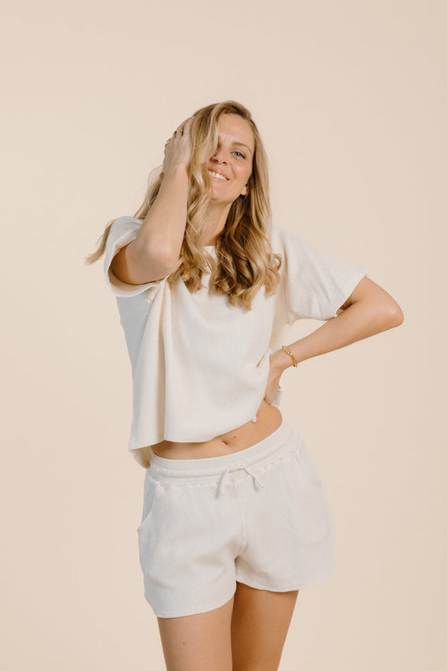 Lila Shorts Ecru White