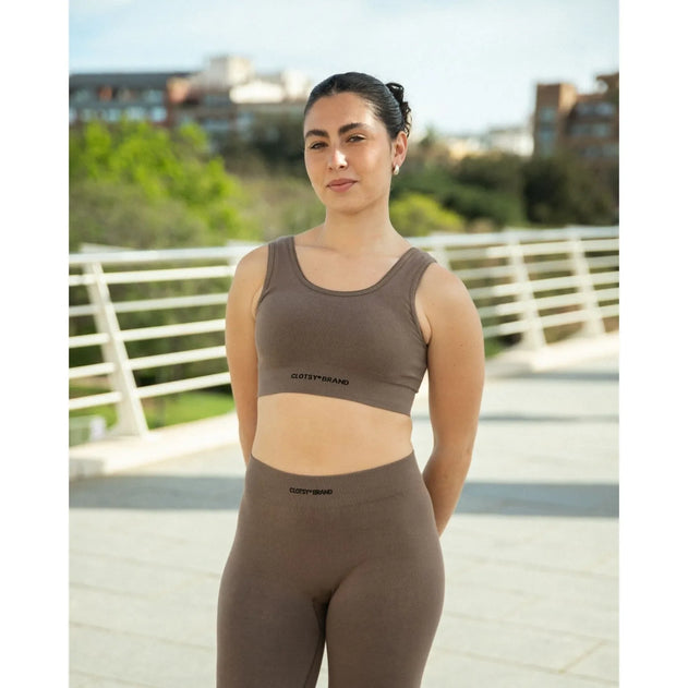 Clotsy Brand Sports Bra Mocha