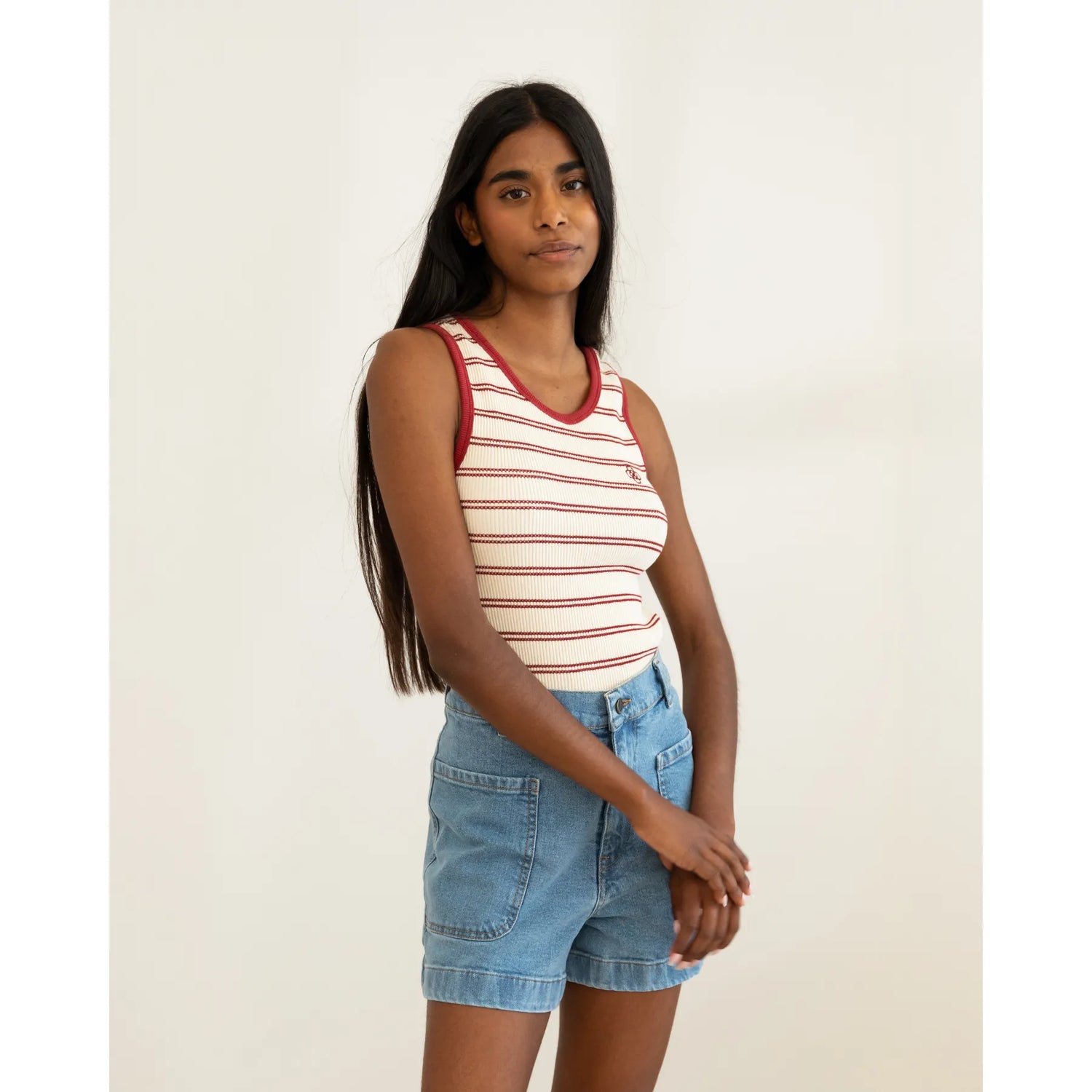 Ribbed Tank Top Stripes