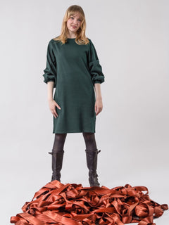 Pärske - Forest Green Waffle Dress