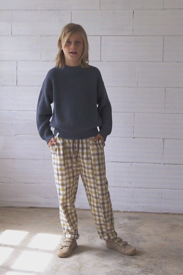 Kids' Hallow Pants Yellow Vichy