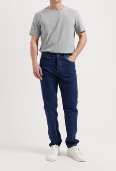 John Mid Straight Jeans Stone Indigo