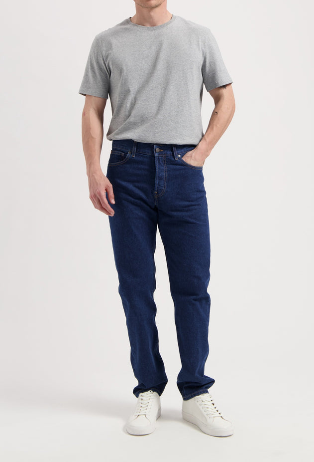 John Mid Straight Jeans Stone Indigo