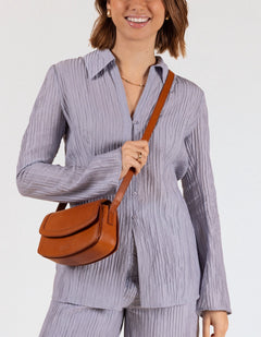 Kendalini Classic Leather Bag Cognac