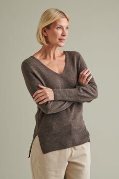 Finnö Merino Knitted Sweater Brown