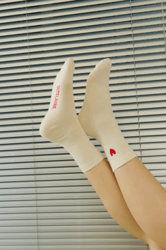 Heart Socks Red