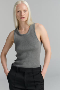 Ribbed Tank Top Grey