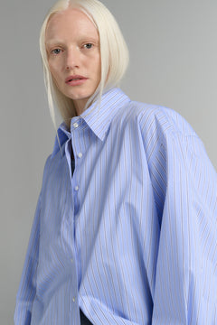 Rhea Button-Up Shirt Light Blue Stripe