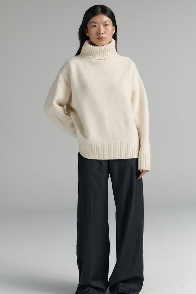 RHEA142 Heavy Merino-Cashmere Turtleneck Cream