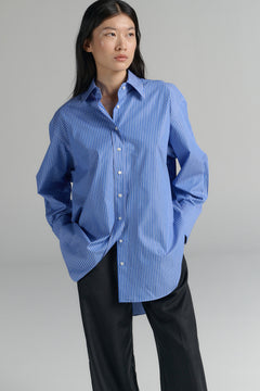 Rhea Button-Up Shirt Blue Stripe