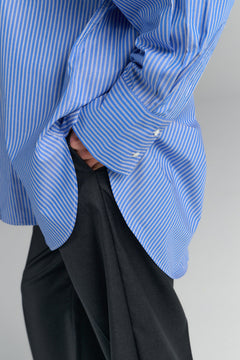 Rhea Button-Up Shirt Blue Stripe