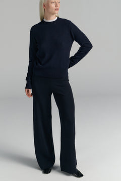 RHEA144 Merino-Cashmere Crew Navy