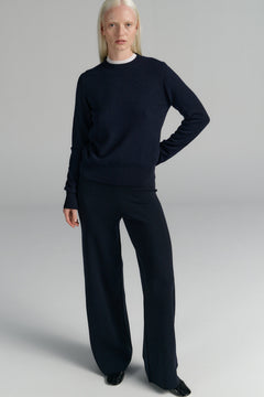 RHEA144 Merino-Cashmere Crew Navy