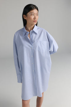 Rhea Shirt Dress Blue Stripe