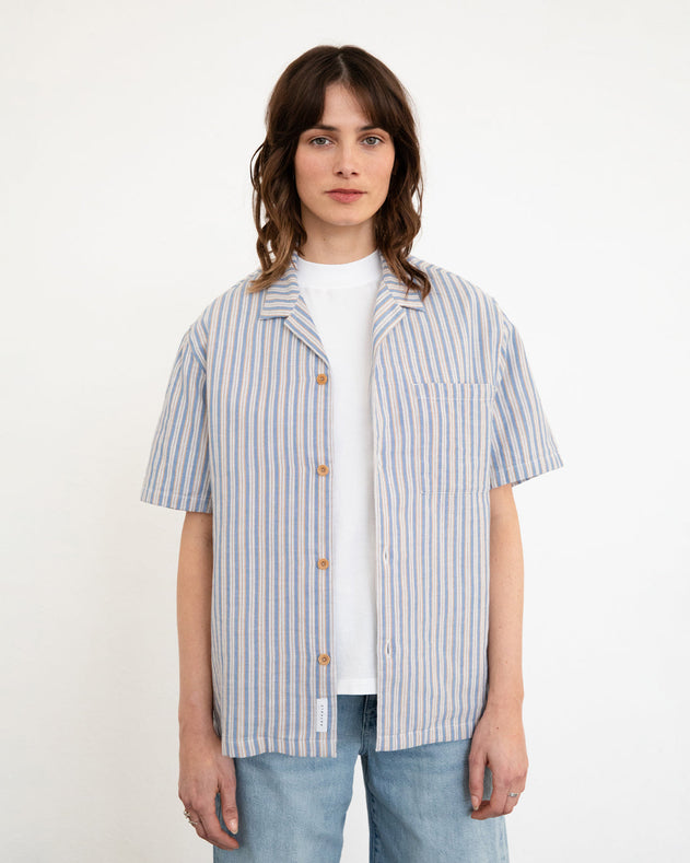 Unisex Bowling Shirt Multi Stripe