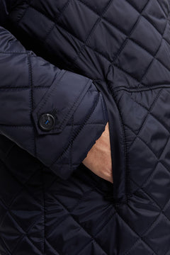 Pentti Water & Wind Repellent Quilted Parka Coat Blue