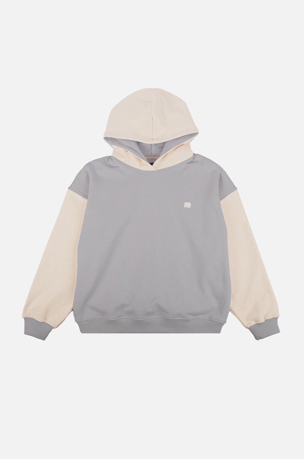 Color Block Hoodie Steel Haze Grey