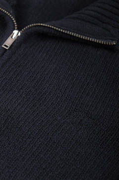 Bernia Quarter Zip Knit Ocean Blue