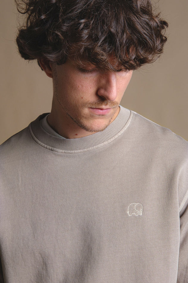 Essential Pigment Heavyweight Sweater Elephant Skin