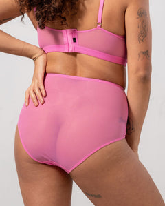 Mesh Highwaist Briefs Candy Pink