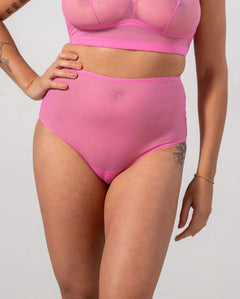 Mesh Highwaist Briefs Candy Pink