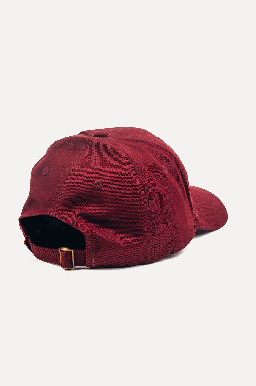 6 Panel Cap Wijnrood