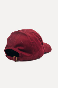 6 Panel Cap Wijnrood