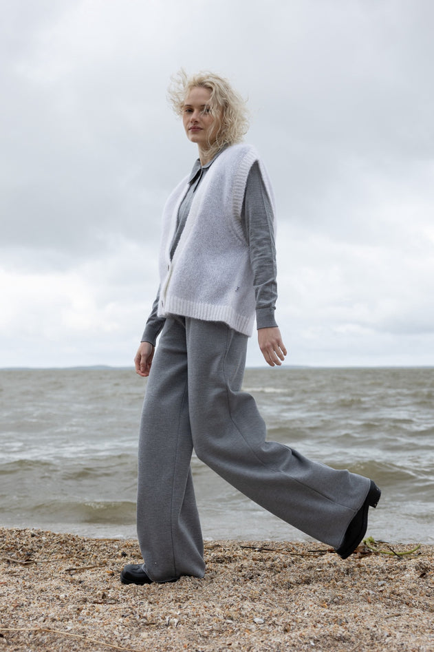 Bene Merino Wide Pants Light Grey
