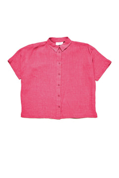 Women's Short Sleeve Linen Shirt