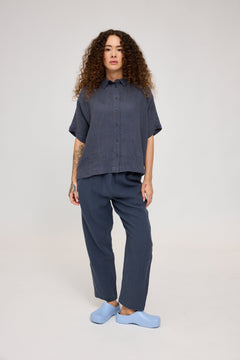 Women's Short Sleeve Linen Shirt