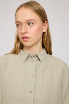 Women's Short Sleeve Linen Shirt