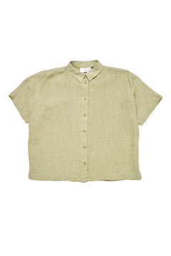 Women's Short Sleeve Linen Shirt