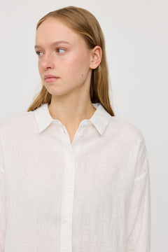 Long Sleeve Linen Button-Up Shirt