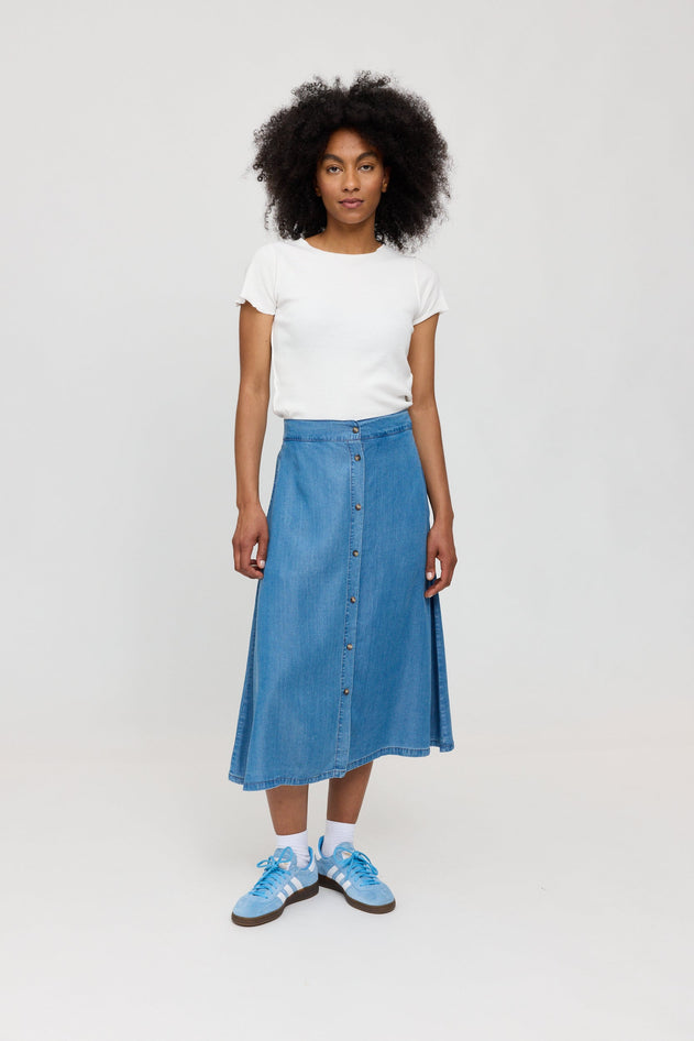 Denim Midi Skirt